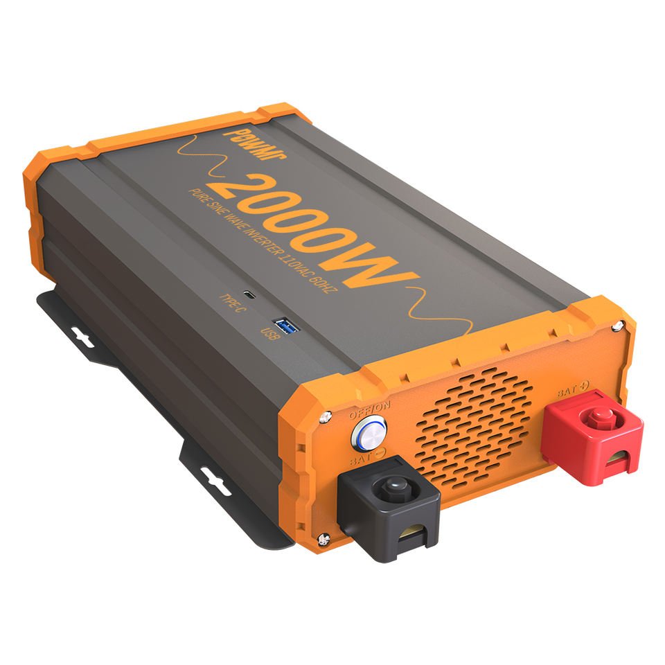 PowMr 1200W 2000W 12V/24V DC 220V/110V AC Pure Sine Wave Solar Inverter Charger Off Grid Solar Power Inverter
