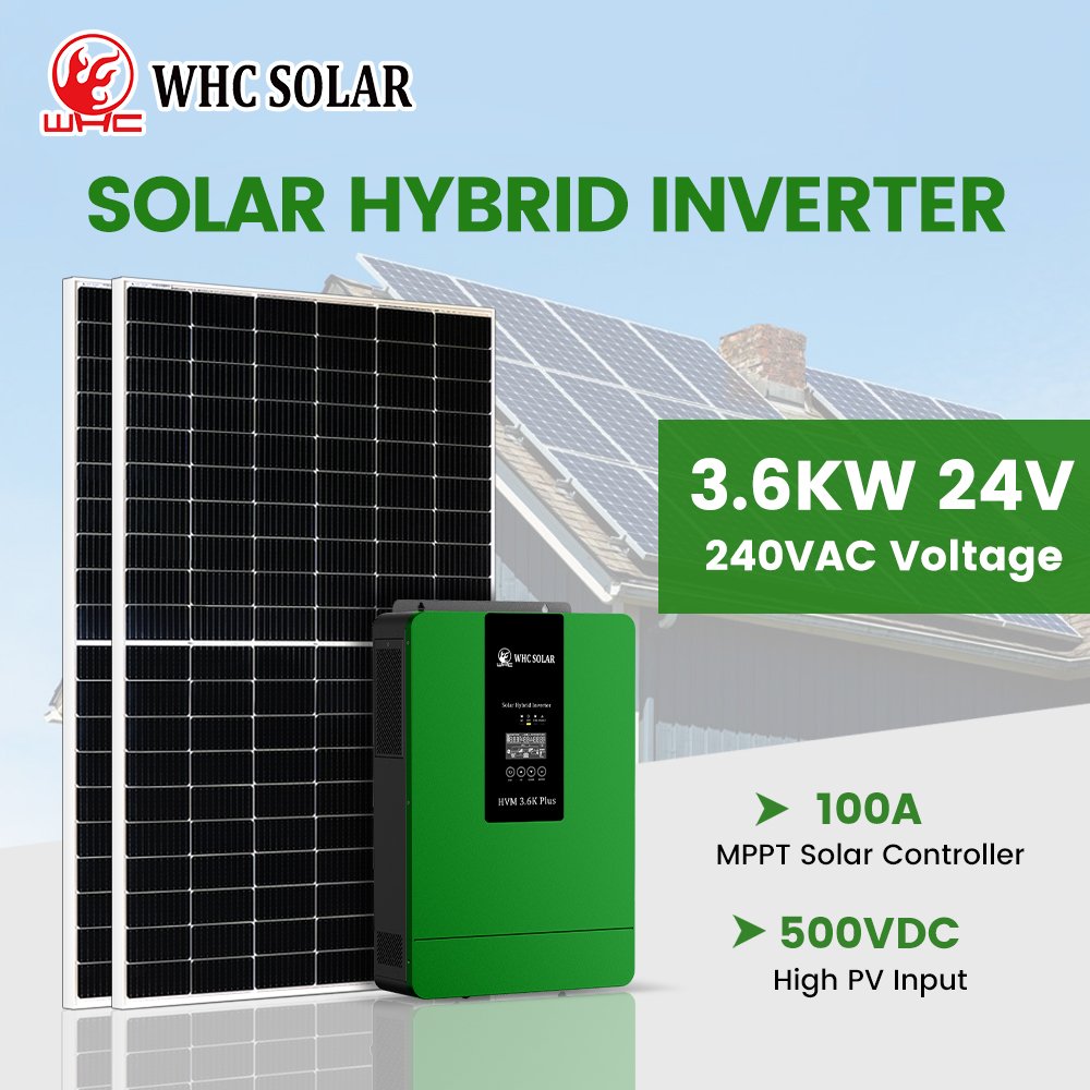 3.6Kw Pure Sine Wave Hybrid Solar Inverter 24 Volt To 220 Volt Off Grid Solar Inverter For Solar Power System