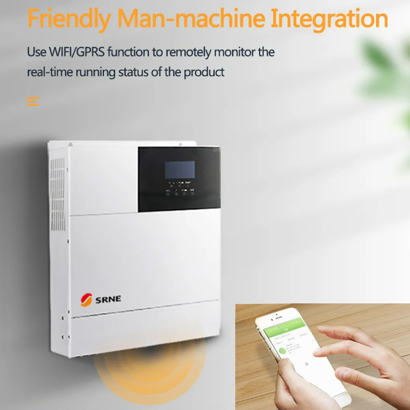 Srne 3KW Inverter Hybrid 24vdc 110V 220VAC All In One Power Inverter 60A MPPT Charge Controller With WIFI
