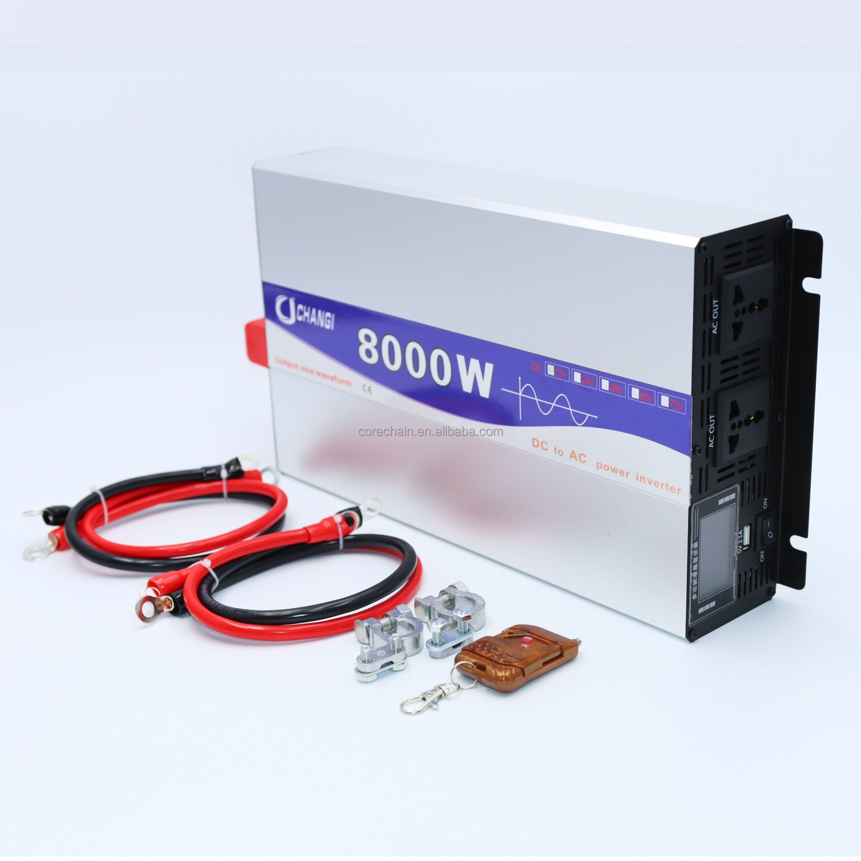 Power Inverter DC To AC Converter Solar Inverter 12v 24v 48v 72v 110v 220v Pure Sine Wave 8000w For Truck RV Car