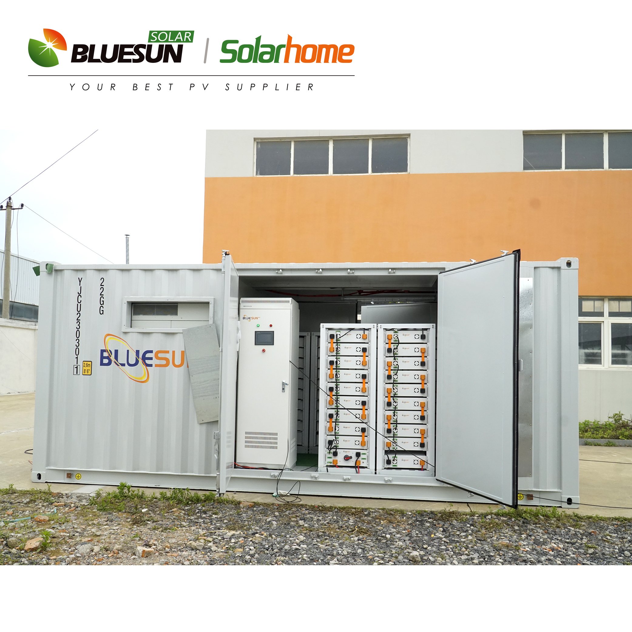 Bluesun 10Kw 20Kw 30Kw Solar System Pv Solar Energy Kits On Grid Hybrid Solar Generator System For Industrial Use