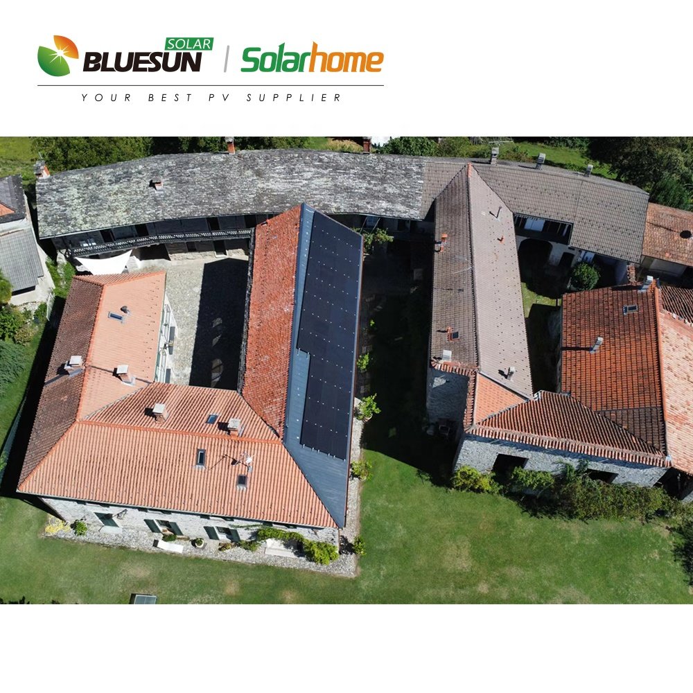 Bluesun 10Kw 20Kw 30Kw Solar System Pv Solar Energy Kits On Grid Hybrid Solar Generator System For Industrial Use