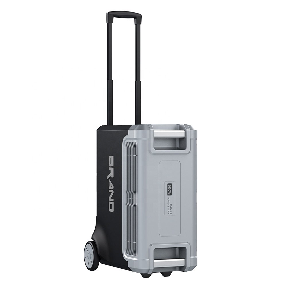 Portable solar generator 3600W Huge capacity 3840Wh insie Lifepo4 Battery support 2000W Solar input with UPS