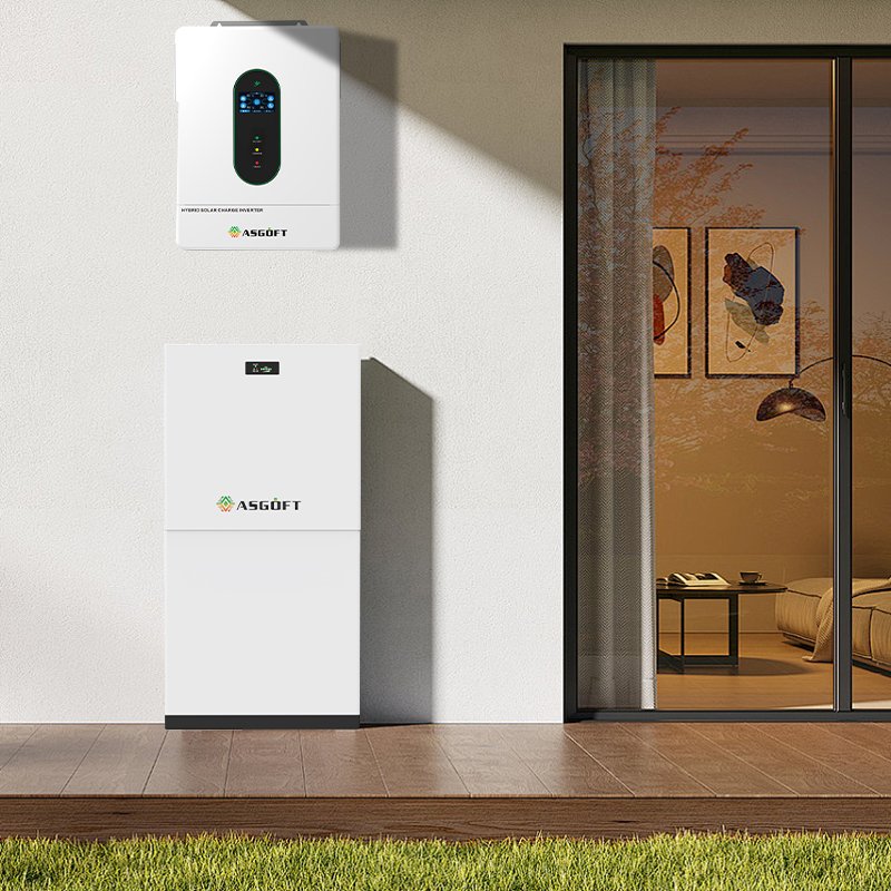 Asgoft warehouse hybrid US split phase 12KW MPPT Inverter Off Grid Portable Inverter WIFI 12KW Energy Storage Solar Inverter