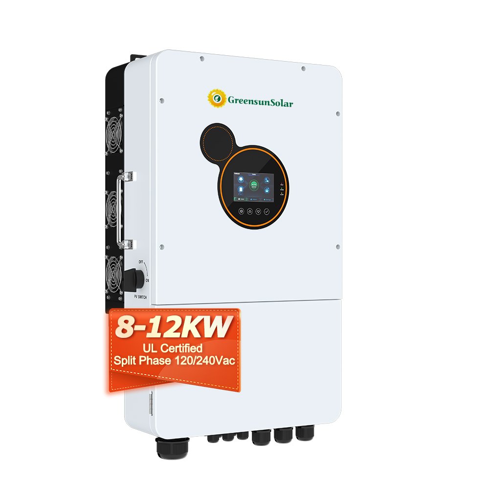 Greensun 12kw Hybrid inverter With Wall 15kwh 30kwh Lithium Battery For solar Energy System