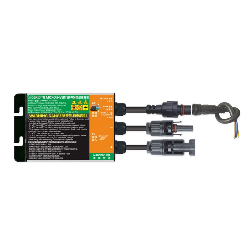 MPPT on grid solar inverter 16V - 25V MPPT Voltage based solar inverter 10.8-30V DC 120W 150W 180W mini inverter