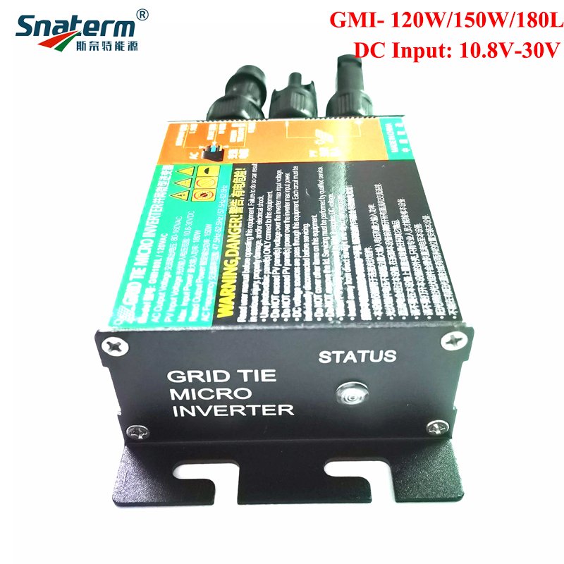 MPPT on grid solar inverter 16V - 25V MPPT Voltage based solar inverter 10.8-30V DC 120W 150W 180W mini inverter