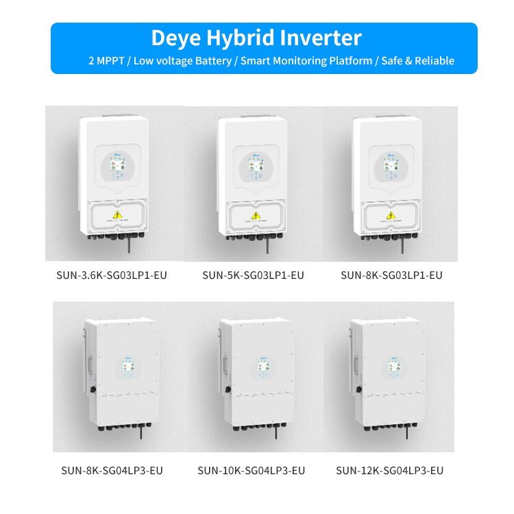 Solar Inverter Hybrid 5kw 6kw 8kw 10kw Sun-12k-sg04lp3-eu 12kw 3 Phase Deye Hybrid Inverter