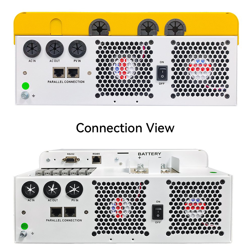 SunriseTek 6.2KW 48V MPPT 120A Hybrid Solar Inverter with Pure Sine Wave and Parallel Support Solar Inverter with AC Charger