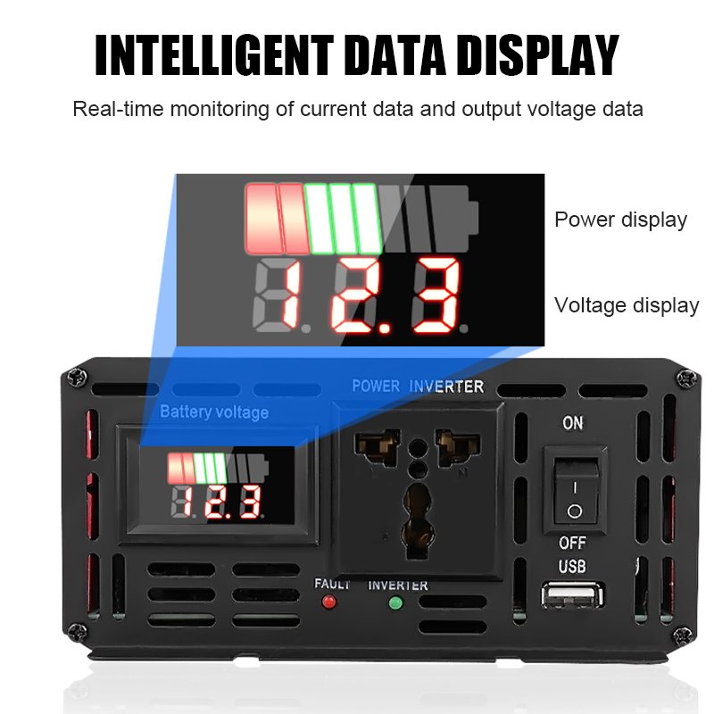 High Quality Solar inverters converter 12V/24V/48V Dc to ac power inverter 3000W Modified sine wave power inverter for Home Use