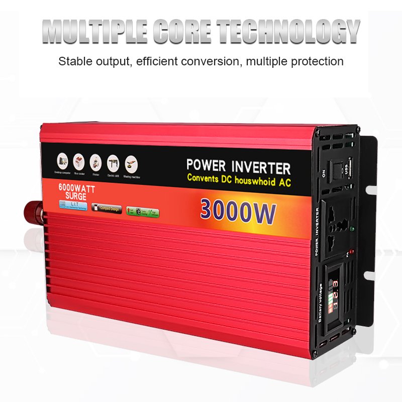 High Quality Solar inverters converter 12V/24V/48V Dc to ac power inverter 3000W Modified sine wave power inverter for Home Use