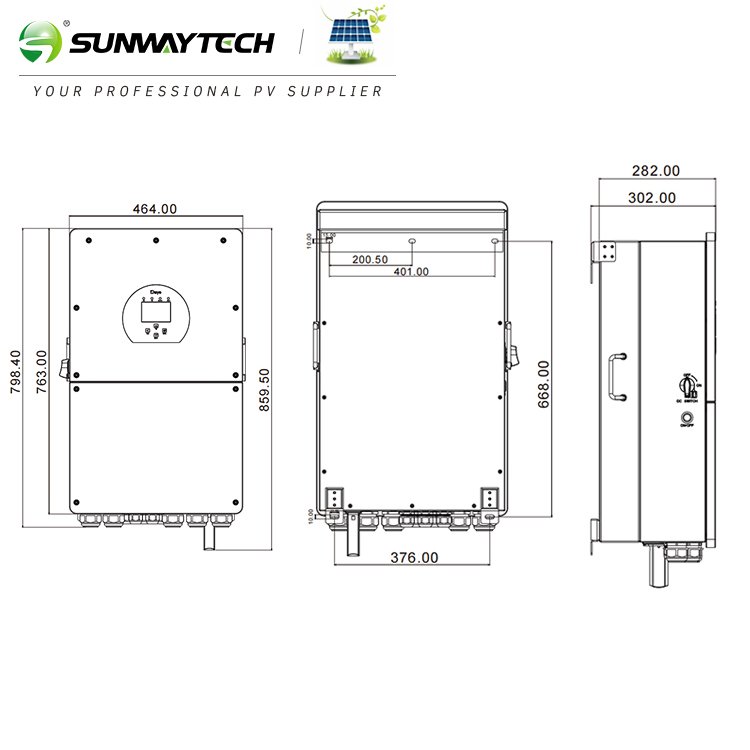 EU Stock Deye 16kW Single-Phase Hybrid Solar Inverter with Low Voltage Battery Support SUN-16K-SG01LP1-EU