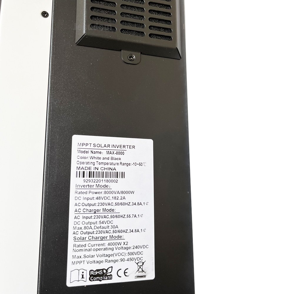TTNergy Max 11kw 48V Two MPPT Charger 150A PV Input 500vdc Dual Output 11000w Hybrid Solar Inverter 10KW For Ho