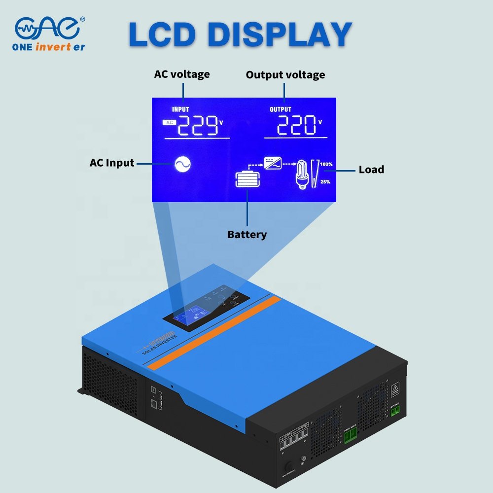 Lux Power Hybrid 5kw 1500w 12v Board 3kw Limiter 48vdc 230vac Off Grid 5.5kw Battery Less Mppt Solar Inverter