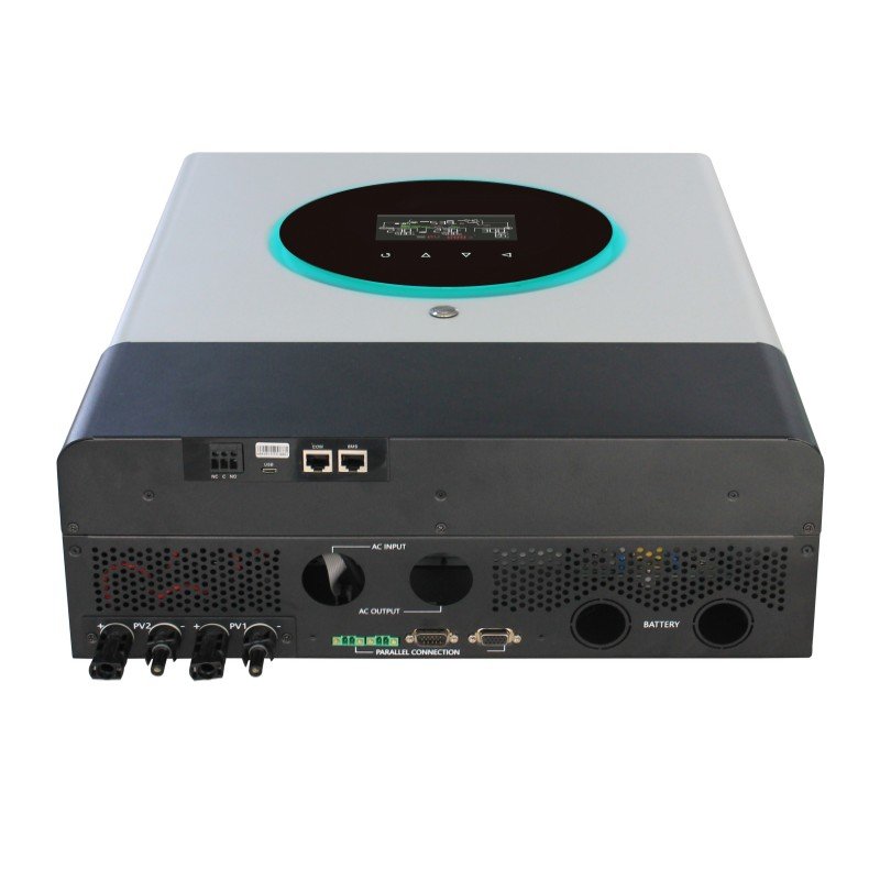 LK New Type Solar Inverter 8KW 11KW 230V 48V Pure Sine Wave Converter Rs232 Power Supply Life PO4 Battery Optional Touch Screen