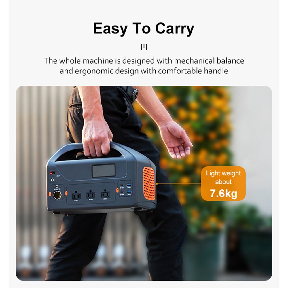 Pure Sine Wave 1000W 2000Wh Lithium Battery Power Bank 220V 240V Compact Solar Generator Portable Power Station 1500W inverter