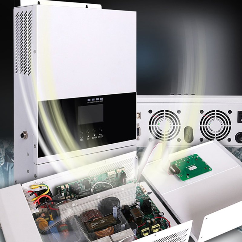 Highfly EU Warehouse High Quality Hybrid Mppt 2400W Solar Inverter Built In Mppt Solar Controller