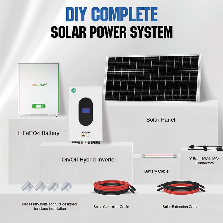 German Warehouse On Off Hybrid Solar Panel Kit Power Generator 5KW 10kw 15KW 20KW Home Application Pure Sine Wave In Stock