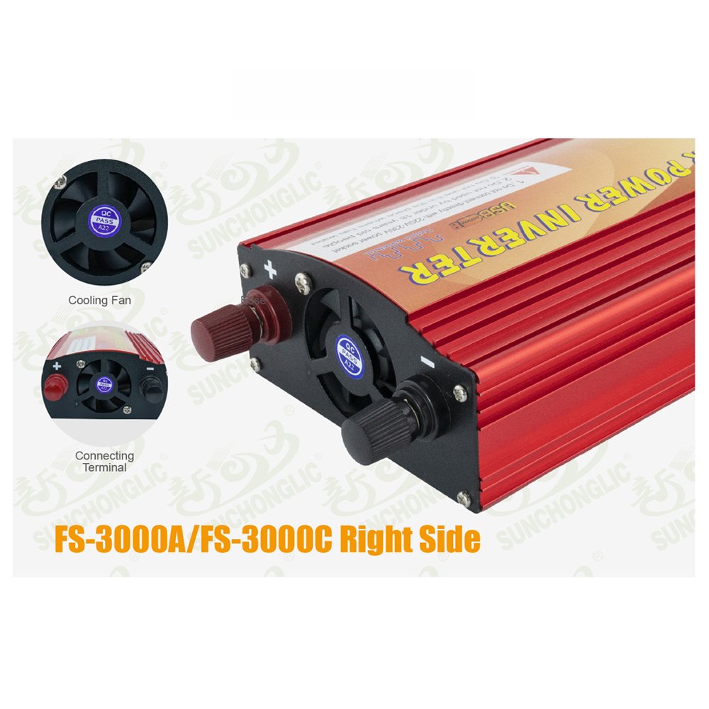 Sunchonglic inverters 12V to 220V 3000W 3000va modified sine solar power inverter with 15A battery charger