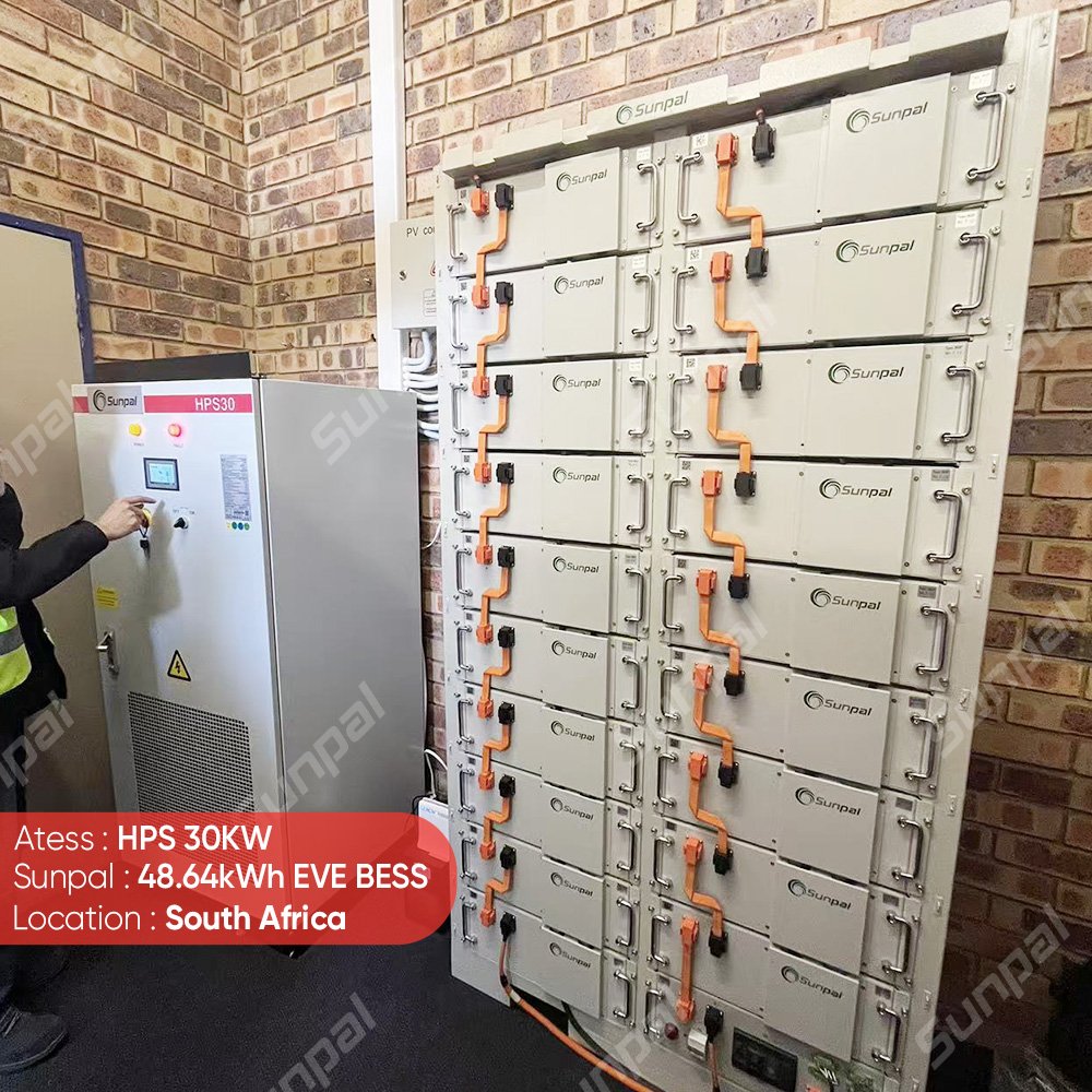Atess All In One Ess Inverter 220V 480V 100Kw 150Kw On Off Grid High Voltage Solar Inverters