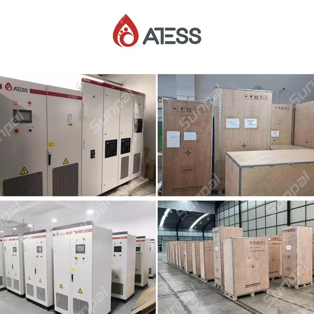 Atess All In One Ess Inverter 220V 480V 100Kw 150Kw On Off Grid High Voltage Solar Inverters