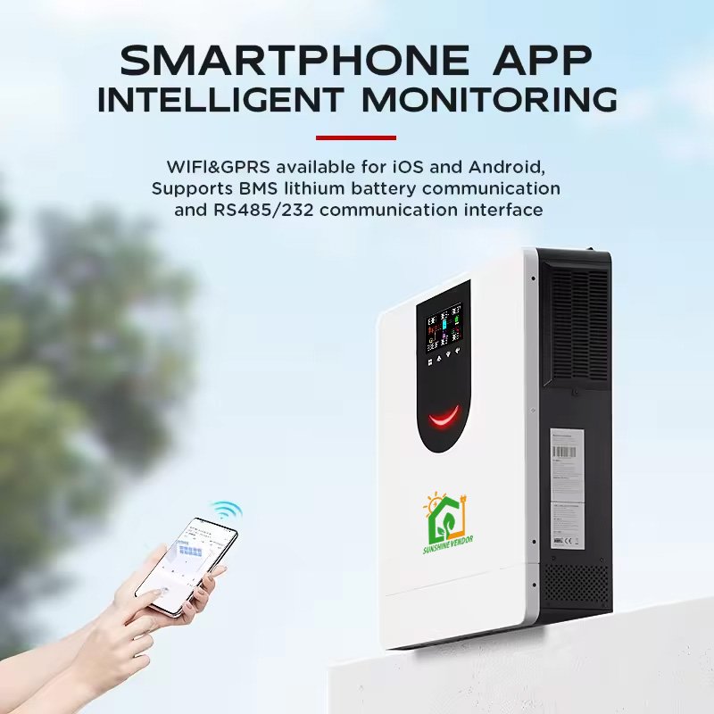 On Off Grid Invertor 24V 48V Hybrid Solar Inverter 3.6KW 4.2KW 6.2KW Pure Sine Wave Solar Inverters with 120A MPPT