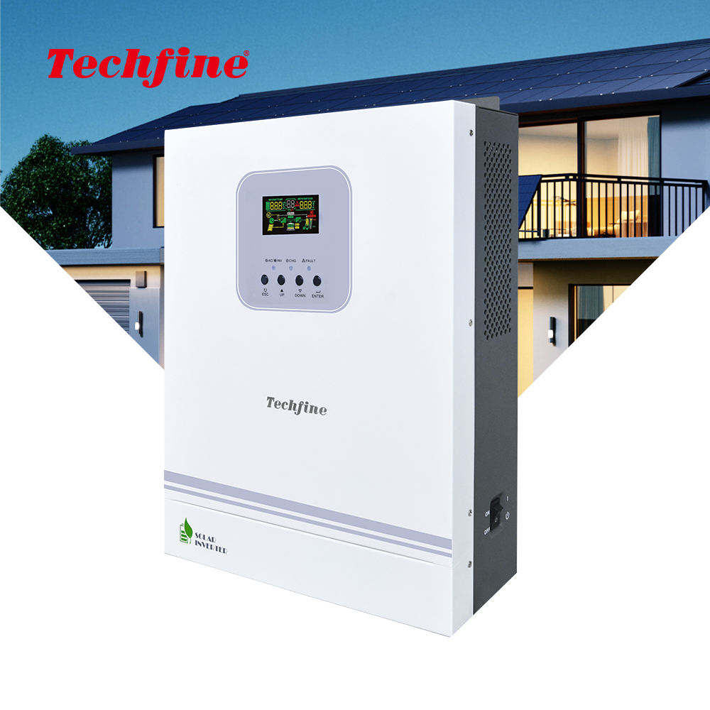 Techfine 3KVA 3kw 24V power Solar Inverter Off Grid with 100A MPPT Solar Charger Built Inside