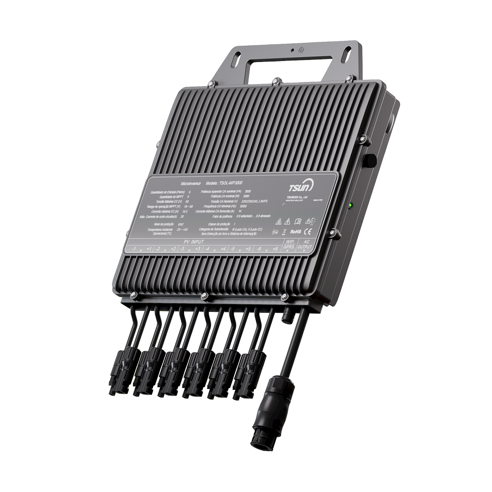 Tsun EU Stock Micro Inverter 3kva TSOL-MP3000 3000w Solar Mirco Inverter 6 MPPT With Data Collector