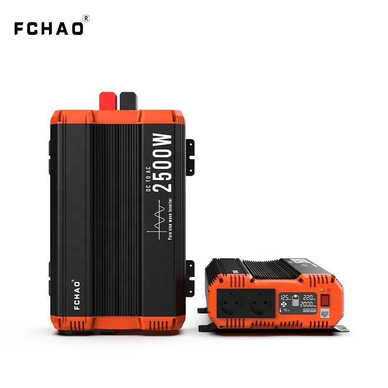 DC to AC 12V 24V 48V 2500W factory direct off-grid solar pure sine wave inverter for household appliances RV