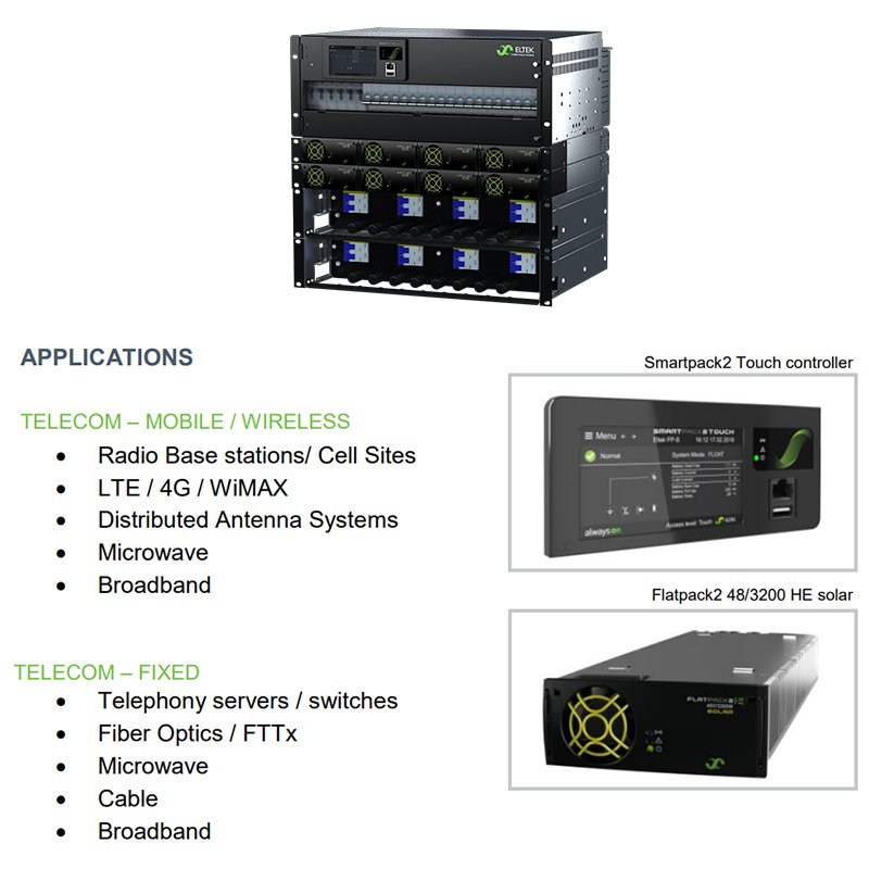 300/500A 4U Distribution Flatpack2 Solar Autonomous Power Core Eltek DC Power Supply System CTOA0407S.4xxx CTOA0810S.4xxx