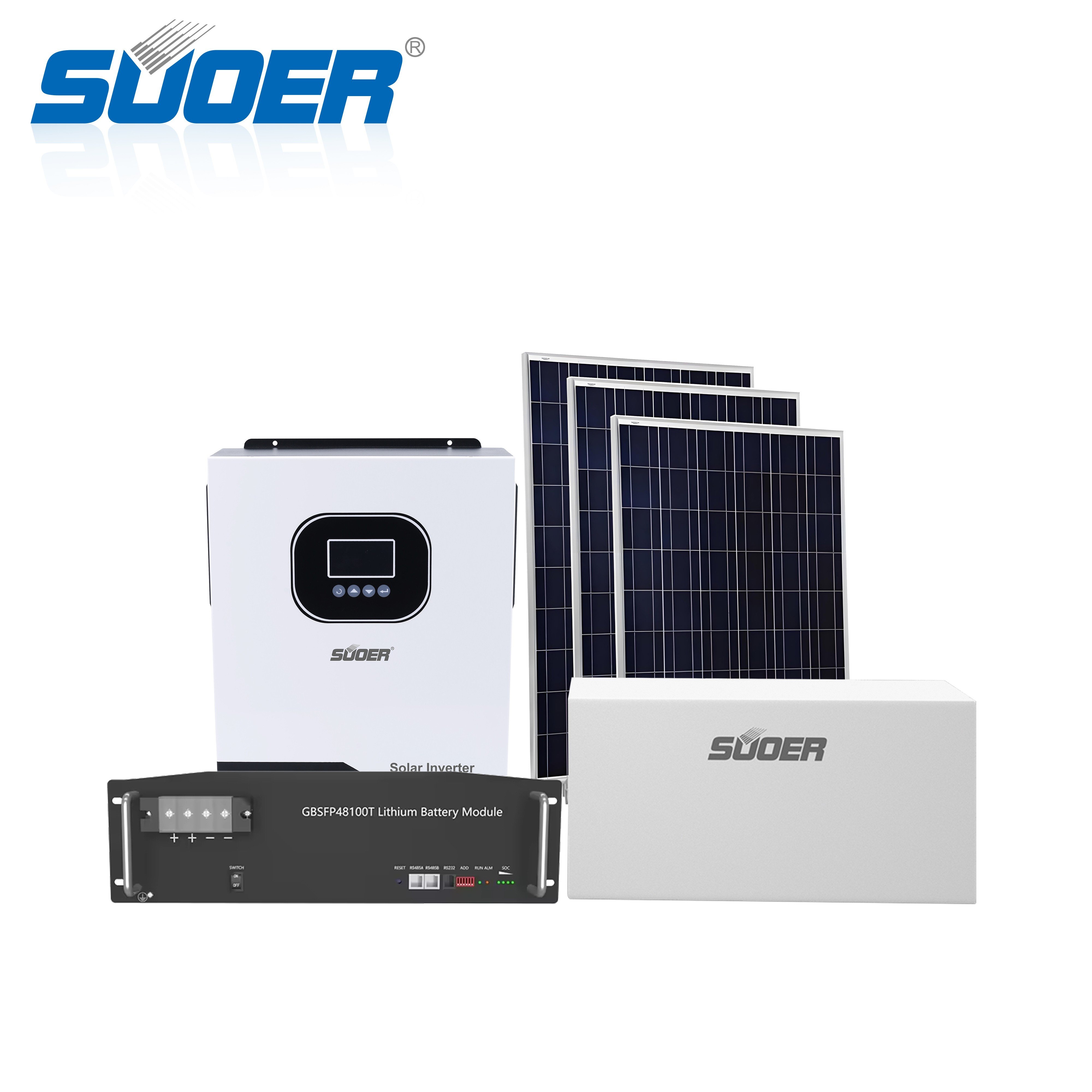 SUOER manufacture 6.2kw off grid complete solar electric power system for home use off grid solar inverter