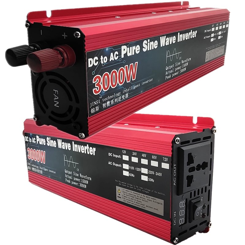 Pure Sine Wave Inverter 12V/24V/48V/60V To AC 110V 220V 8000/6000/4000/3000W Voltage Transformer Power Converter Solar Inverter