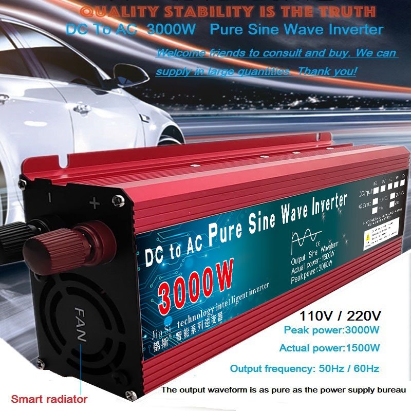 Pure Sine Wave Inverter 12V/24V/48V/60V To AC 110V 220V 8000/6000/4000/3000W Voltage Transformer Power Converter Solar Inverter
