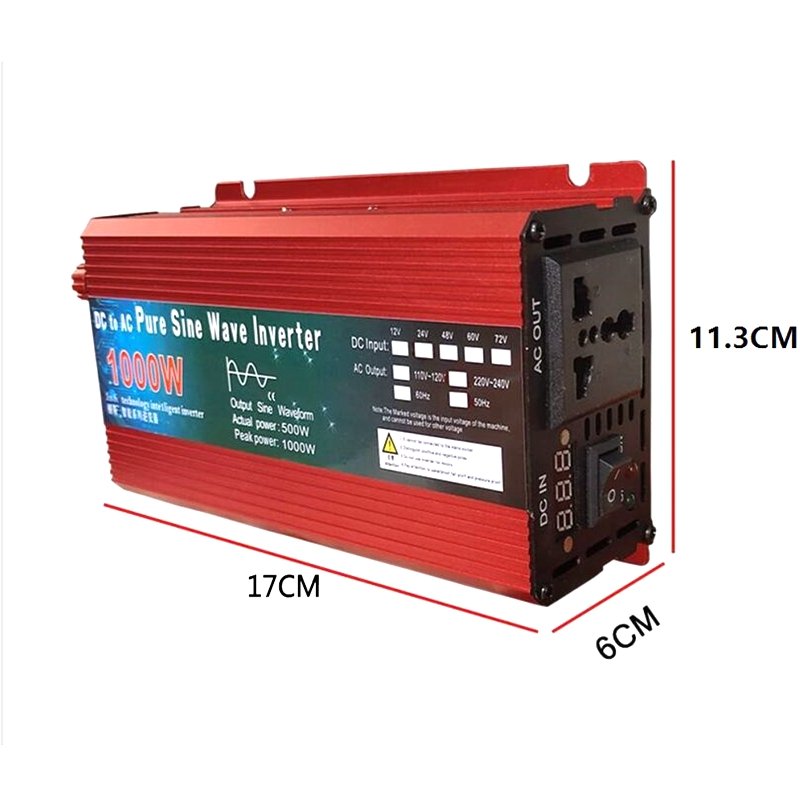 Pure Sine Wave Inverter 12V/24V/48V/60V To AC 110V 220V 8000/6000/4000/3000W Voltage Transformer Power Converter Solar Inverter