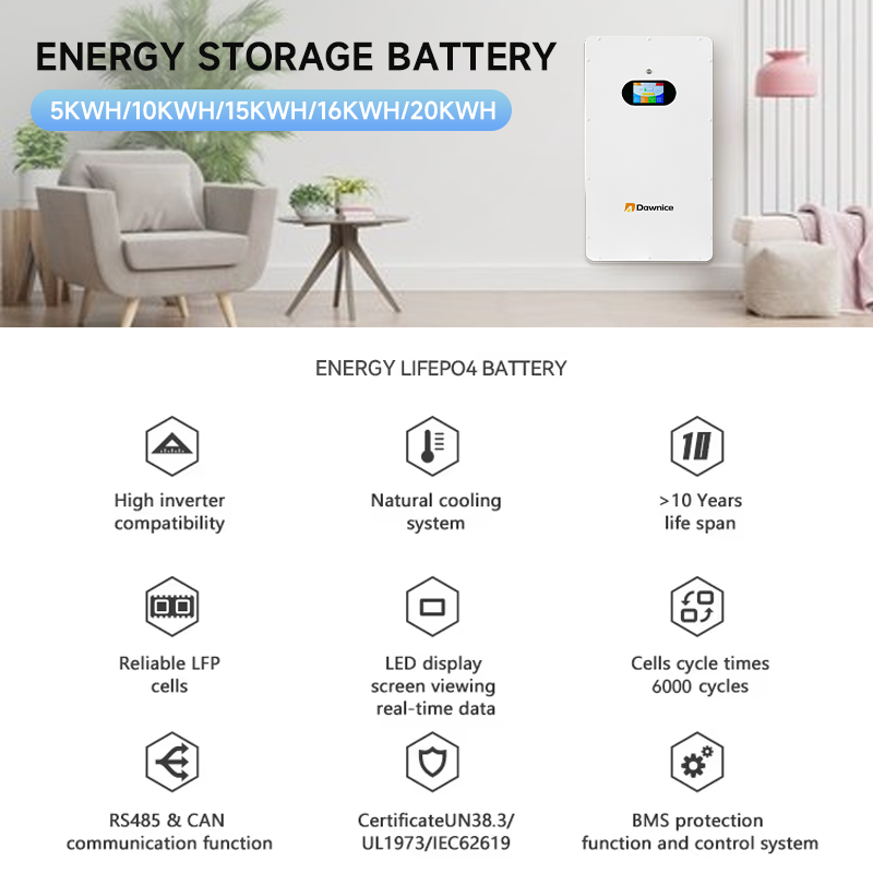 10kwh 20kw 40kwh 50kwh 10kw solar inverters system battery bms 48v lifepo4 120ah lithium 200a for home eu stock