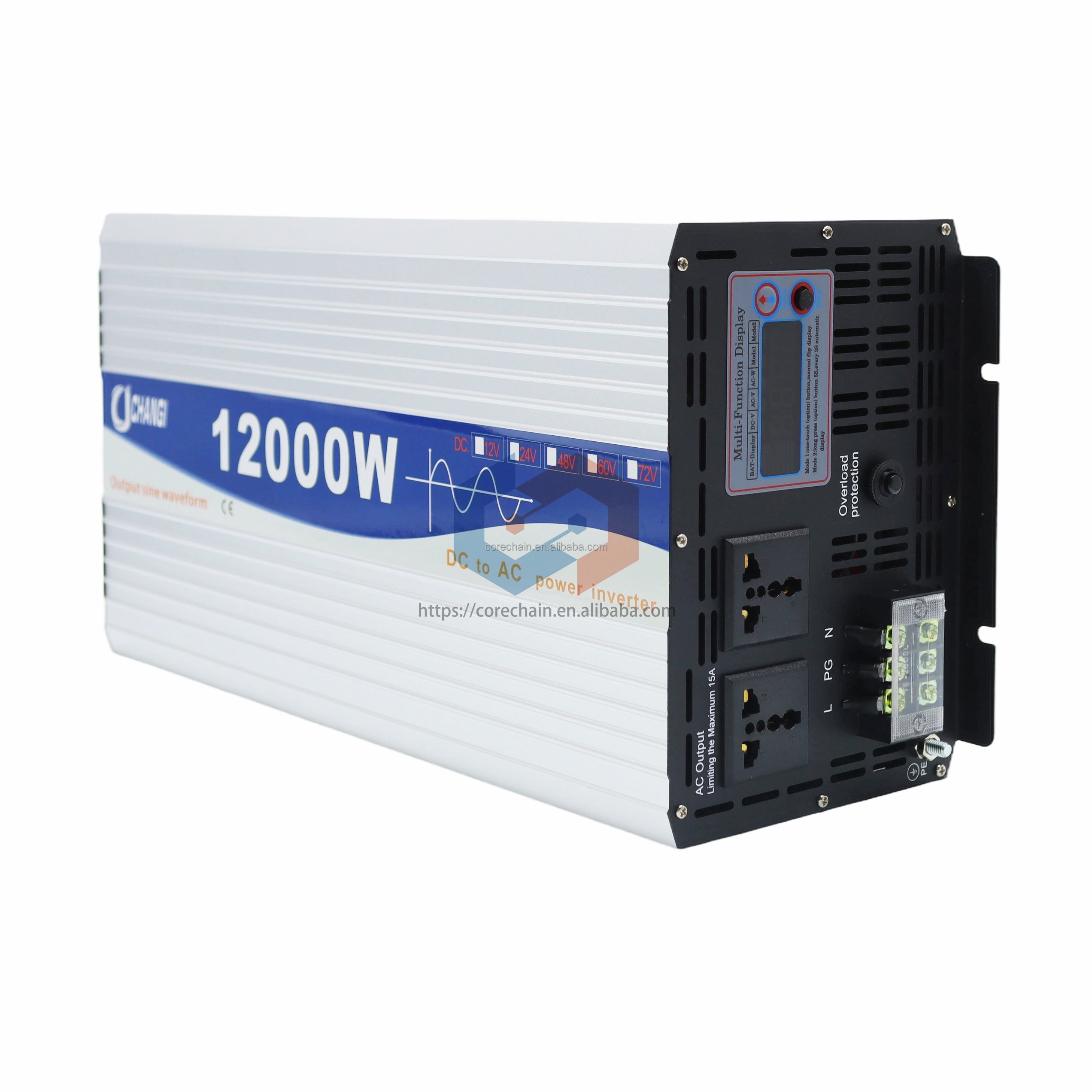 Solar Panel Inverter DC12v 24v 36v 48v 72v To AC 110V 220V Low Frequency Pure Sine Wave Inverter DC To Ac Solar Inverter 12KW