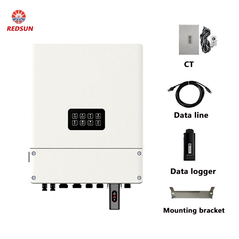 Pure sine wave Built-in dual MPPT 3kw 5kw 6.2kw hybrid solar inverter for solar power system