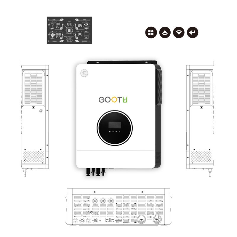 10.2Kw 48V Touch Button 230Vac Dual Output On Off Grid 160A Mppt Power Charger Controller Hybrid Solar Inverter 10Kw