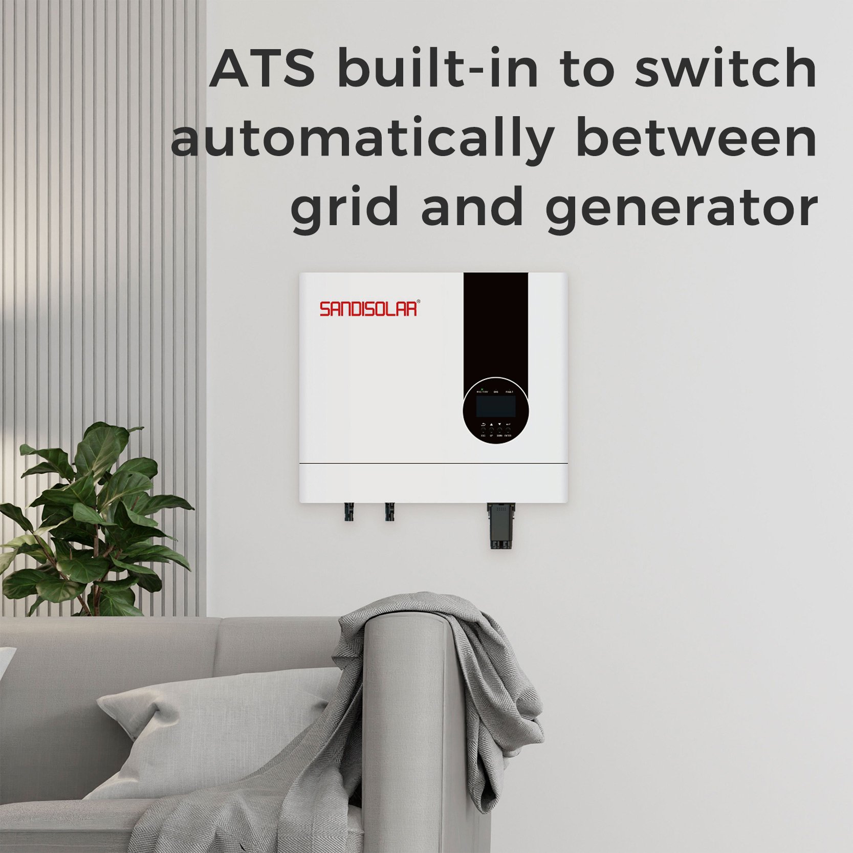 6kw Output Off Grid Solar Inverter 220v 230v Pure Sine Wave Hybrid Solar Inverter With Mppt Controller