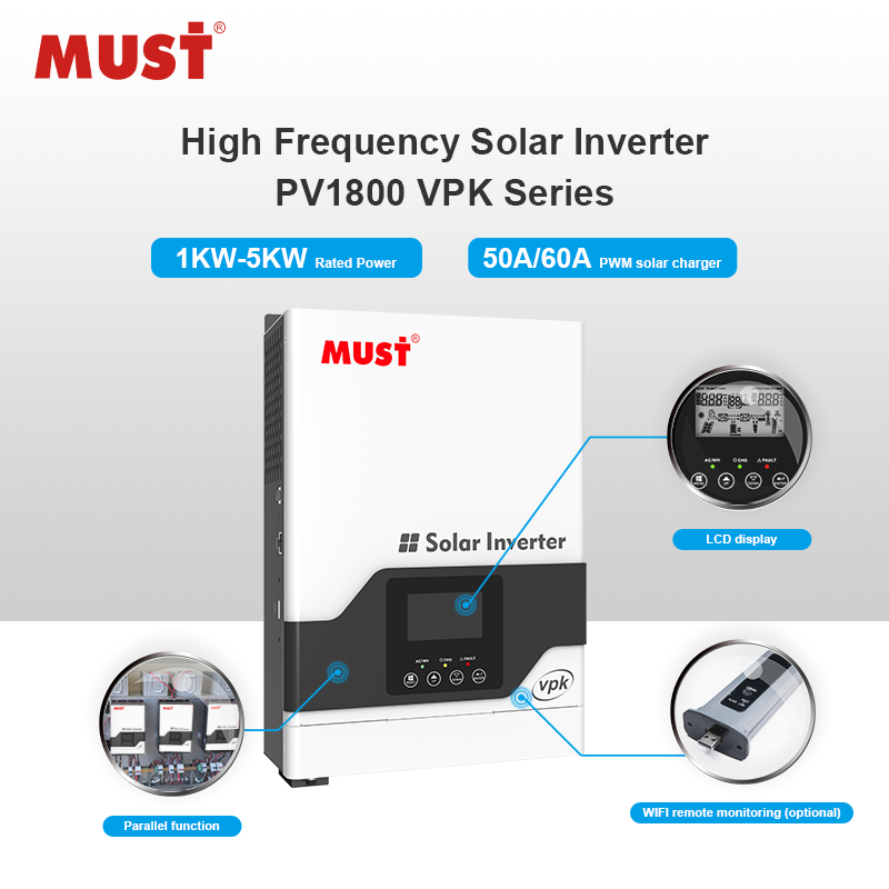 Hybrid Inverter 3KW 5KW 8KW 10KW 12KW 15KW 16KW 110V 120V 220V 240V Split Phase Solar Inverter