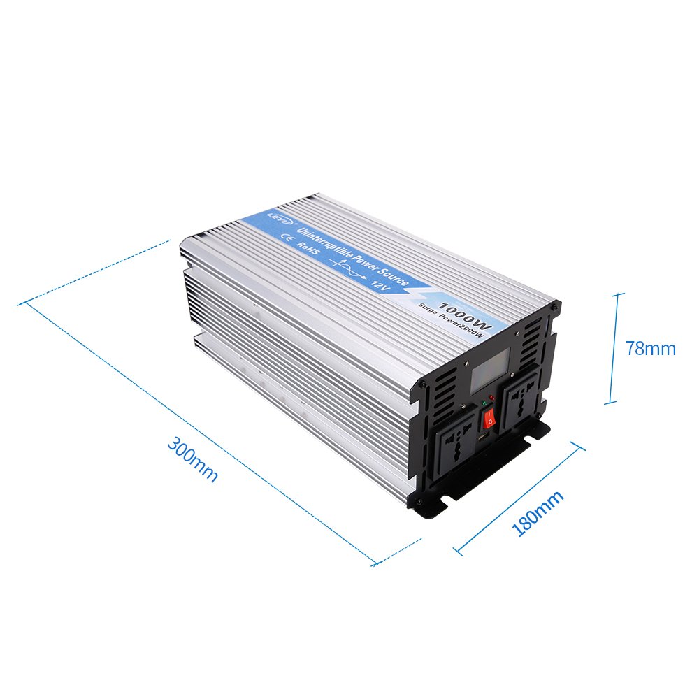 1000w pure sine wave solar inverter 12V dc to 220V ac solar inverter with UPS Function