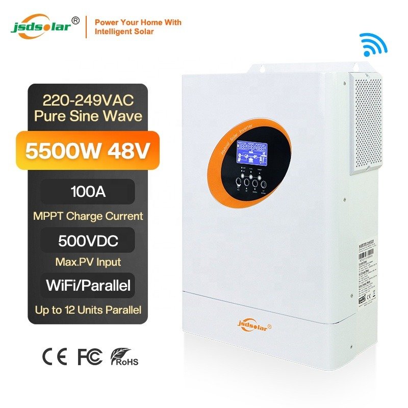 Manufacturer Price Solar System Energy Inverters 5.5kw Smart Solar Panel Hybrid Power Inverter With MPPT Charger 48v