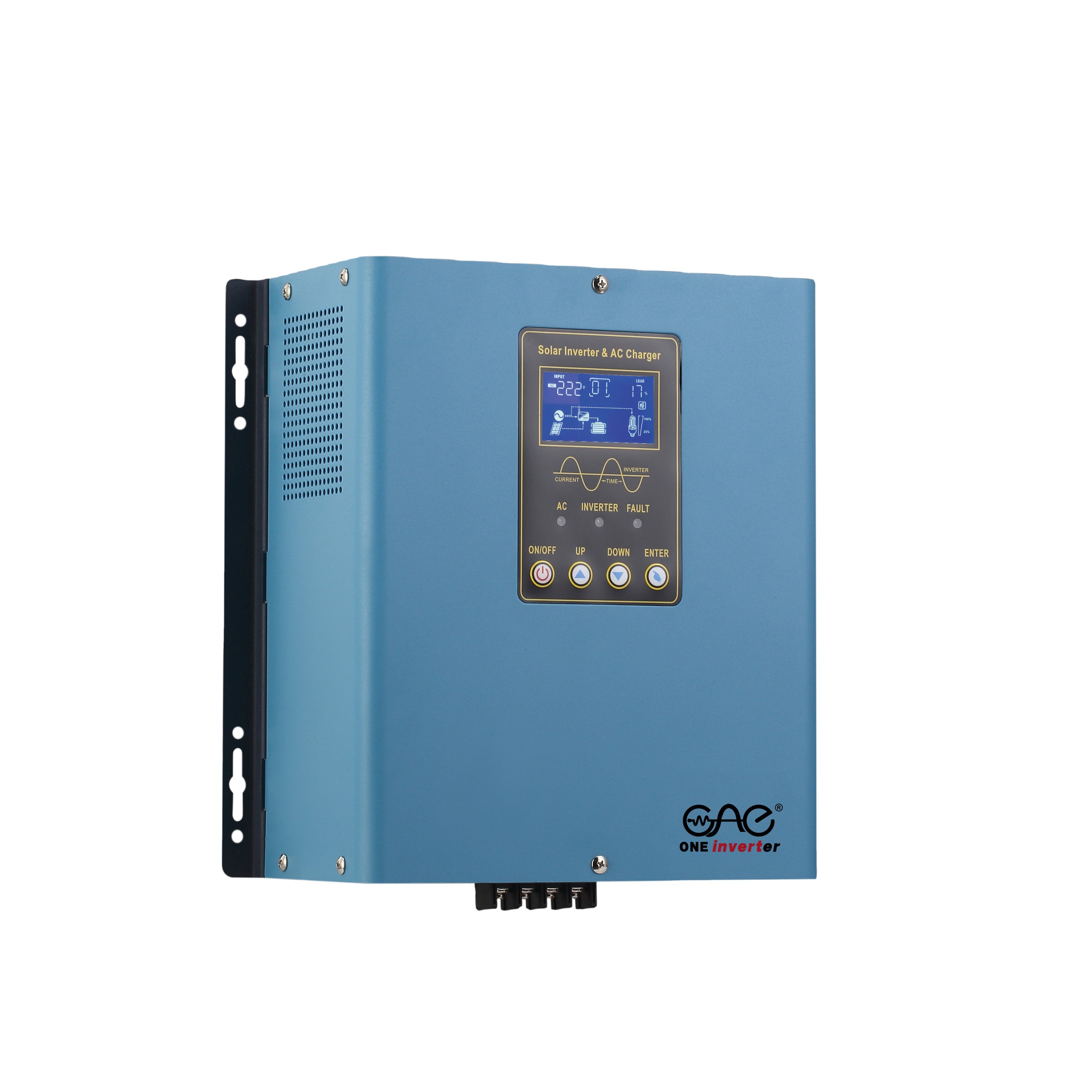 Mini 350/500W pure sine wave hybrid solar inverter with PWM/MPPT controller for home appliances 110/120/220/240V 50/60Hz