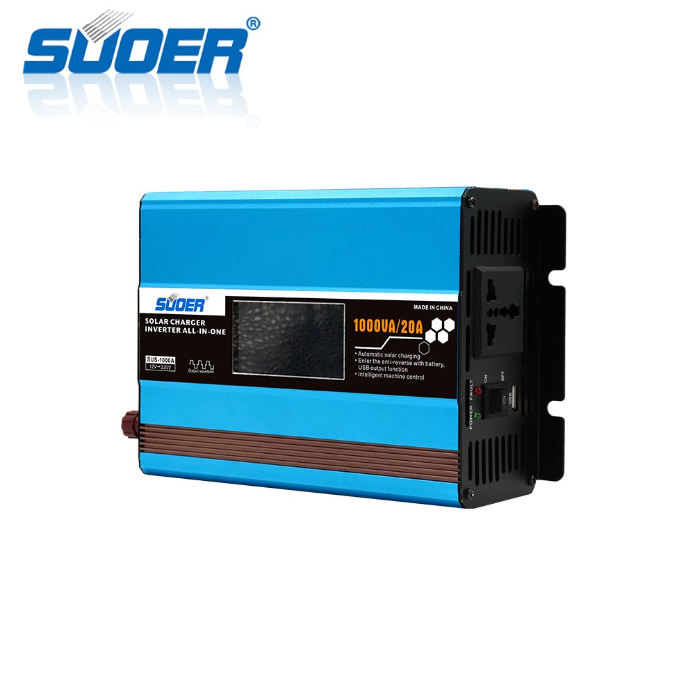 Suoer Dc 12V Ac 220V 1000W Modified Sine Wave Solar Inverter off grid inverter