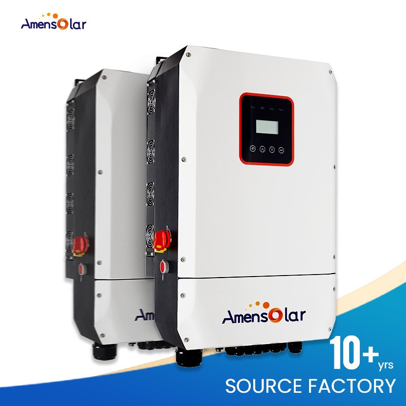Amensolar 110V Split Hybrid Solar Inverter MPPT Charge Controller Low Frequency Split Phase Offgrid 5kw Inverter