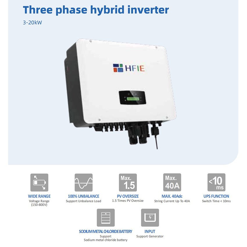 Hfie Solar Energy System Home Hybrid Solar Power Systems 5KW 10KW 15KW 20KW Solar Energy System For Home Energy Storge