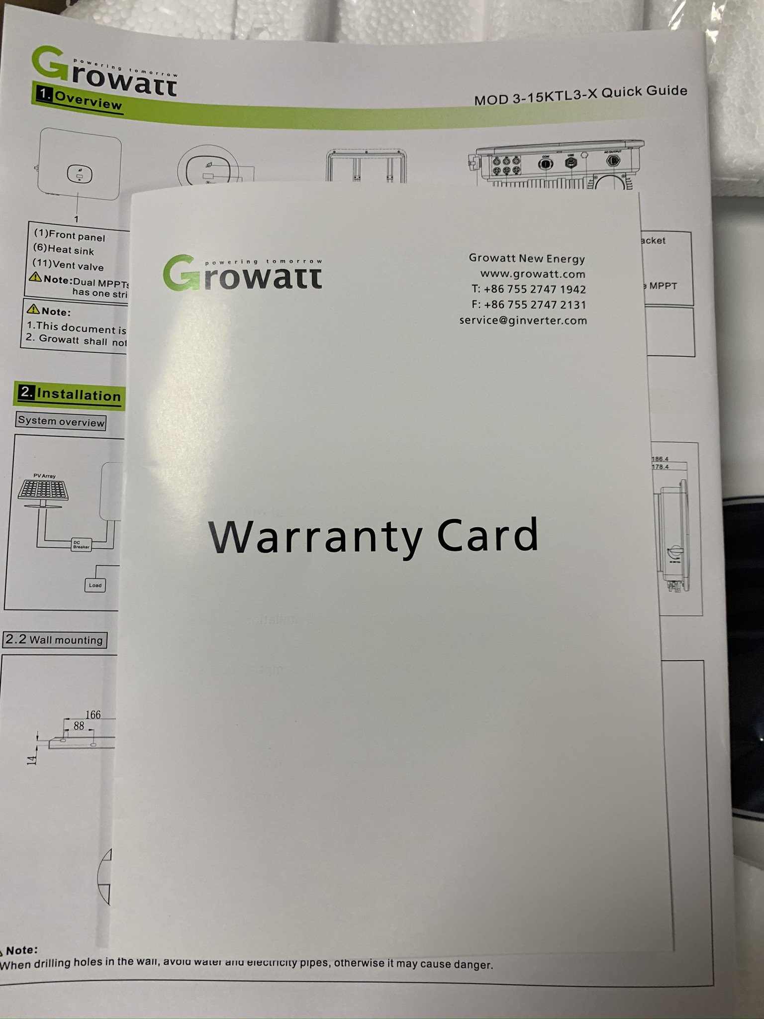 4Kw 5kw 6kw 7kw 8kw Growatt Inverter On Grid Solar Inverter Growatt Solar Inverter with factory price