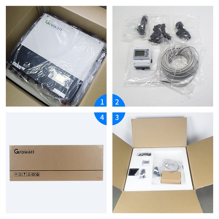 Growatt hybrid solar inverter with mppt charge controller 3kw 5KW 6KW 8KW 10KW three phase Growatt Hybrid Inverter