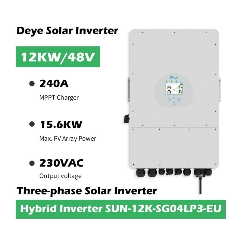 Low Frequency 3 Phase Deye Hybrid Inverter 12 KW 15KW 8KW 10KW 6KW Hybrid Grid Tie Solar Power Inverter