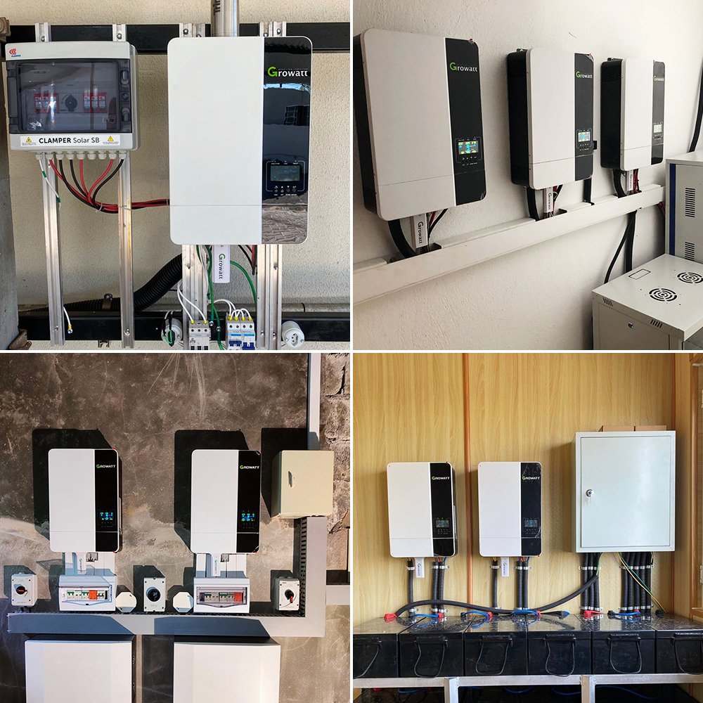 Growatt Spf 5000 es Off Grid Solar Inverter 3500W 5000 Watt Mppt Top 10 Hybrid Solar Inverters Europe Warehouse